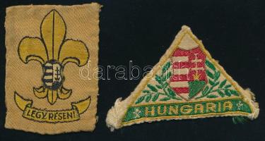 cca 1946 Cserkész felvarrók, 2 db