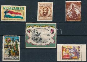 1950-1956 Amerikai magyar Szövetség 6 db segélybélyeg