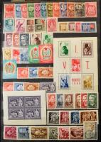 1916-1972 Magyar gyűjtemény, jobbakkal, blokkokkal, nagyalakú 12 vastag fekete lapos berakóban, nem ...