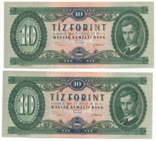 1969. 10Ft (2x) sorszámkövetők "A 818 030689 - A 818 030690" T:AU Adamo F7