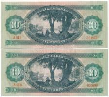 1969. 10Ft (2x) sorszámkövetők "A 818 030689 - A 818 030690" T:AU
Adamo F7