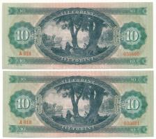 1969. 10Ft (2x) sorszámkövetők "A 818 030681 - A 818 030680" T:AU
Adamo F7