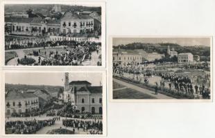 1940 Zilah, Zalau 3 db RÉGI képeslap: bevonulás, Erdély felszabadulásának emlékére / 3 pre-1945 town postcards: entry of the Hungarian troops