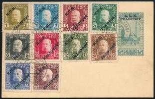 1915 Címezetlen, díjjegyes levelezőlap 10 db bélyeggel, "MIECHÓW"