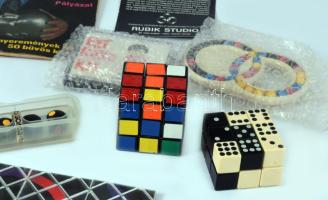 Rerto Rubik játékok, bűvös kocka, stb, hozzá Bűvös Magazin kiadvány