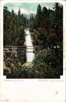 Tátra, Magas-Tátra, Vysoké Tatry; Óriási vízesés. Feitzinger Ede 493. Auto-Chrom 1902/12. / Riesenwasserfall / waterfall (EK)