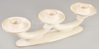 Bavaria porcelán gyertyatartó, jelzett, minimális kopással 30 cm