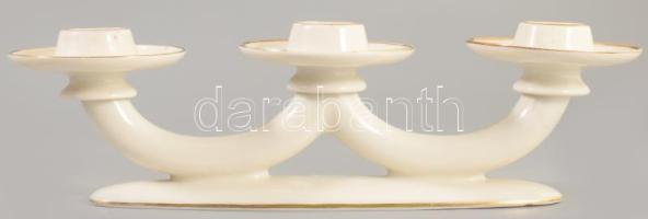Bavaria porcelán gyertyatartó, jelzett, minimális kopással 30 cm