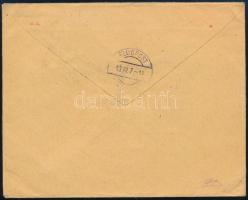 1918.07.10. Repülő posta 4K50f + kiegészítő bérmentesítés légi levélen Bécsbe az ismert Kettenburg l...