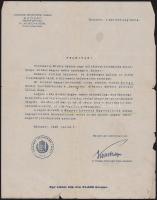 1925 Bp., az Országos Testnevelési Tanács ,,Szózat" Terjesztő Bizottsága felhívása Szege Sándor festőművész a Szózatról alkotott képéről, amelynek megvásárlói a Magyar Levente Egyesületek anyagi támogatásához is hozzájárulnak, nyomtatott aláírással, kisebb lapszéli sérülésekkel