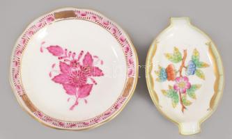 Herendi 2 db kis tálka. Kézzel festett, jelzett, hibátlan d: 6 cm, 9 cm
