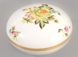 Herendi virág mintás bonbonniere Kézzel festett, jelzett, hibátlan 7 cm