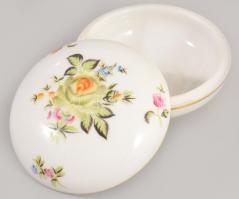 Herendi virág mintás bonbonniere Kézzel festett, jelzett, hibátlan 7 cm