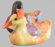 Herendi vadkacsa pár. Kézzel festett, jelzett, hibátlan 10 cm