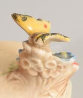 Kislány, pillangóval. Kézzel festett, jelzett, hibátlan 10x15 cm