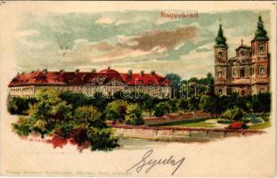 1899 Nagyvárad, Oradea; látkép. Kunstanstalt Kosmos / general view. litho s: Geiger R.