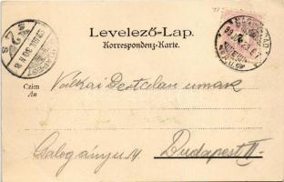 1899 Nagyvárad, Oradea; látkép. Kunstanstalt Kosmos / general view. litho s: Geiger R