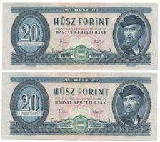 1975. 20Ft (2x) egyugrásos sorszámkövetők "C 653 149766, C 653 149768" T:XF Adamo F16