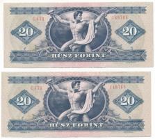 1975. 20Ft (2x) egyugrásos sorszámkövetők "C 653 149766, C 653 149768" T:XF
Adamo F16