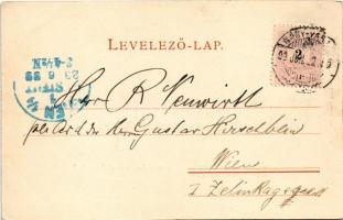 1899 Nagyvárad, Oradea; Szent László tér keleti oldal, Szálloda a Fekete Sashoz, Weinberger Jakab üz...