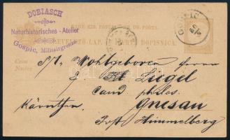 ~1885 Díjjegyes levelezőlap "GOSPIC" - Karintiába