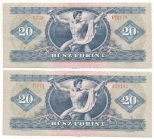 1975. 20Ft (2x) egyugrásos sorszámkövetők "C 713 172179, C 713 172181" T:XF
Adamo F16