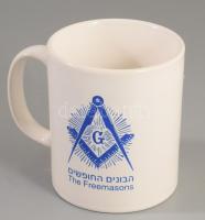 Szabadkőműves feliratos kerámia bögre. 9 cm
