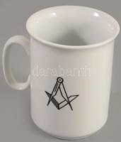 Szabadkőműves feliratos kerámia bögre. 9 cm