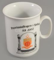 Szabadkőműves feliratos kerámia bögre. 9 cm