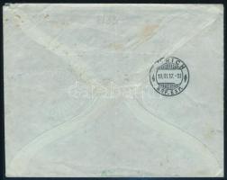1917 Bolgár posta Romániában bolgár bélyeggel Bukarestben feladott levél, bolgár és osztrák-magyar c...