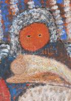 Jelzés nélkül (Gábor Marianne?): Társaság. Olaj, fa. Proveniencia: Saphier-gyűjtemény. Dekoratív, ki...