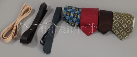 Doboznyi nyakkendő, közte bőr darabokkal.