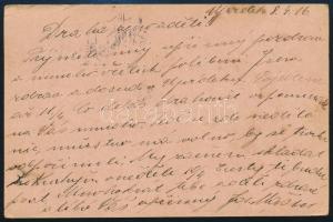 1916 Tábori lap újvidéki cenzúrával Prágába