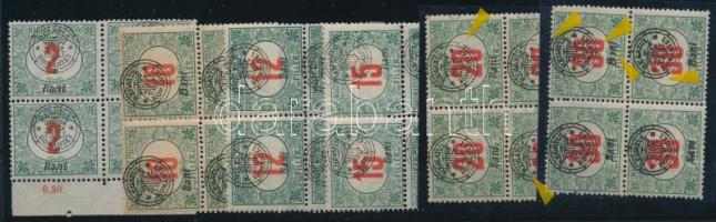 Nagyvárad 1919 6 db Portó négyestömb, Bodor vizsgálójellel