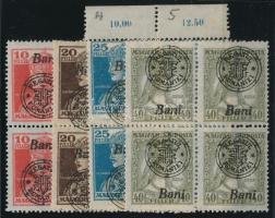 Nagyvárad 1919 4 db négyestömb, Bodor vizsgálójellel