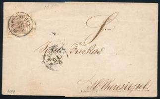 ~1856 6kr MP III levélen "FÜNFKIRCHEN" - M.Theresiopel