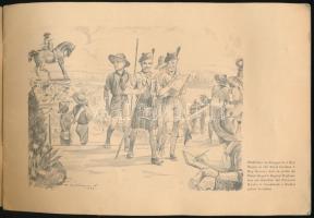 1933 Budapest Jamboree, képeskönyv Richter Aladár és Márton Lajos illusztrációival, kopottas borító