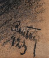 Reuter Ágoston (1893-1966), 2 db mű: Női aktok. Szén, papír. Egyik jelzett és datált (Reuter 923), m...