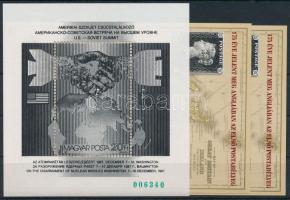 Csúcstalálkozó feketenyomat blokk + 2 db emlékív