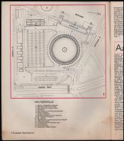 1982 Budapest Sportcsarnok építéséről szóló, képekkel illusztrált prospektus, 60p