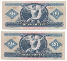 1969. 20Ft (2x) sorszámkövetők " C 914 139262 - C 914 139263" T:XF
Adamo F15