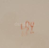 Kézzel festett halmintás kínáló, minimális kopással, 35x18 cm