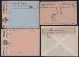 4 db levél az 1940-es évekből Magyarországba vagy Magyarországról küldve, cenzúrázva és felbontási j...