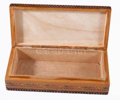 Festett fa díszdoboz, 9x19 cm