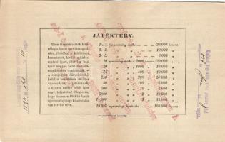 1896. Milleniumi Országos Kiállítás sorsjegye 40f értékben