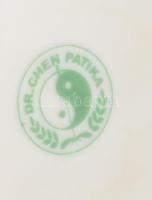 Kínai mintás fedeles teázó edény, m: 15 cm