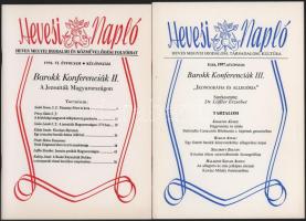 Barokk Konferenciák I-III. Az I. kötetben szerzői ex libris bélyegzéssel. Eger, 1993, 1996, 1997. Ki...