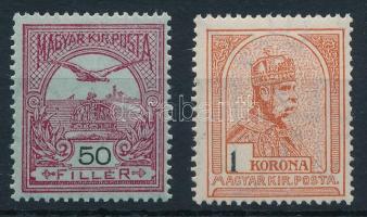 1913 Turul 50f és 1K fekvő vízjellel (38.000)