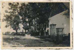 Palánka, Bácspalánka, Backa Palanka; zsidó temető, második világháború utáni felvétel. Judaika / Jewish cemetery, after WWII, Judaica. photo (non PC) (ragasztónyom / glue marks)