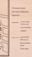 ca 1930 Budapest, BNV várás grafikus térkép 40x27 cm